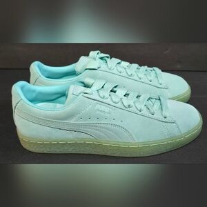New Puma Suede Classic Mono Iced Womens Size 8 Aruba Blue Shoes Sneakers